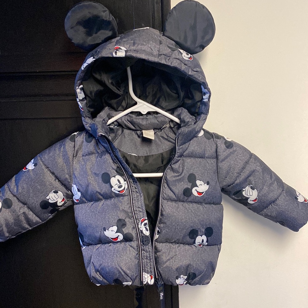 9M Unisex Mickey Mouse Puffer Coat